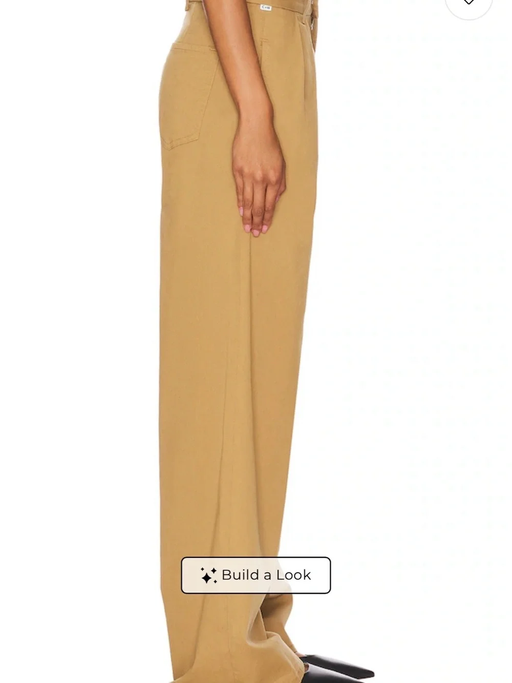 Wide-Leg High-Waist Pants in Tan, PANTALONES PLISADOS PETRA - Picture 5 of 12